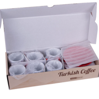 6’lı Türk Bayraklı Kahve Fincanı Seti