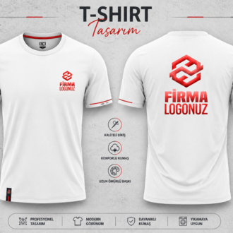 T-Shirt Kurumsal Firma Logolu Özel Baskı