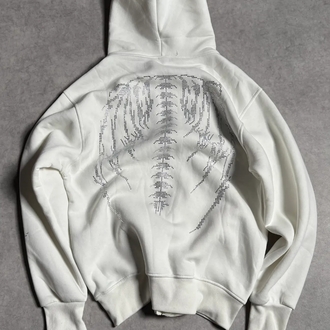 SYNICAL TAŞLI ZIPPER-BEYAZ