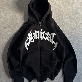SYNICAL TAŞLI ZIPPER-SİYAH