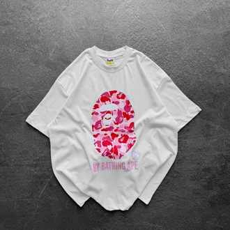 BEYAZ PEMBE BAPE TİŞÖRT 
