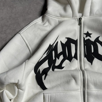 SYNICAL TAŞLI ZIPPER-BEYAZ
