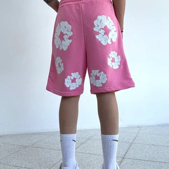 DENIM TEARS ŞORT-PEMBE