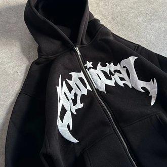 SYNICAL TAŞLI ZIPPER-SİYAH