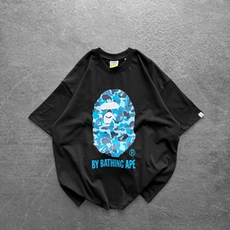 SİYAH MAVİ BAPE T-SHIRT 