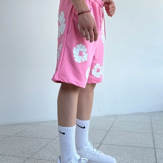 DENIM TEARS ŞORT-PEMBE
