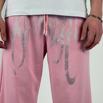 REVENGE TAŞLI BAGGY EŞOFMAN - PEMBE 