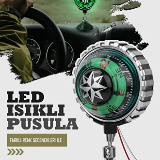 YEŞİL IŞIKLI BÜYÜK BOY PUSULA
