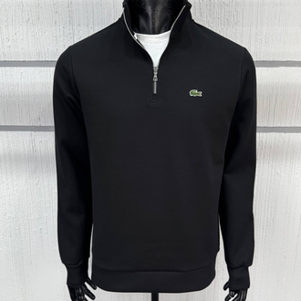 LACOSTE YARIM FERMUAR DOUBLE FACE SWEAT SİYAH