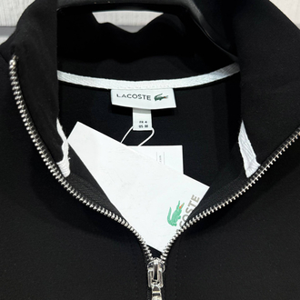 LACOSTE YARIM FERMUAR DOUBLE FACE SWEAT SİYAH