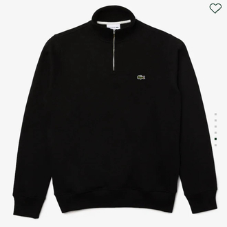 LACOSTE YARIM FERMUAR DOUBLE FACE SWEAT SİYAH