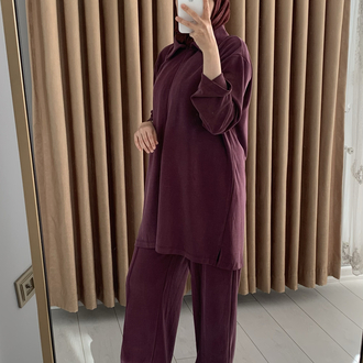 Pantolonlu Mürdüm Takım