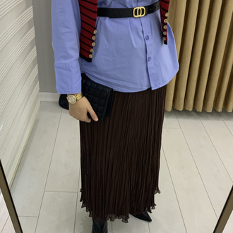 Kırışık Şifon Etek