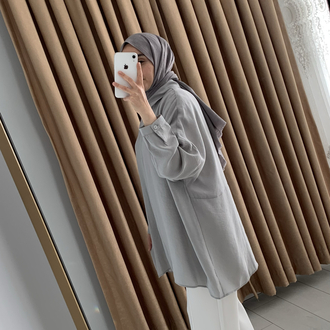 Nuss Basic Tencel Gri Gömlek