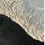 Black beach and ocean 