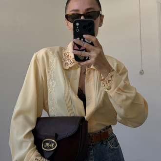 Alman Silky Touch Delikişi Detaylı Kimono Gömlek