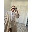 İngiliz Tam Kruvaze Yaka Maxi Boy Ceket