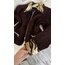 Golden Years Şönil Kadife Animal Print Yaka ve Manşet Detaylı Astarlı Blazer