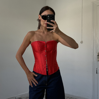 Kasnaklı Orjinal Satin Touch Premium Korse