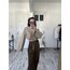 %100 Cotton Bağlama Detaylı Crop Bluz