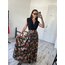 70s Dönem Floral Print Maxi Boy Premium Etek