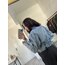 %100 Heavy Cotton Biker Crop Alman Denim Ceket
