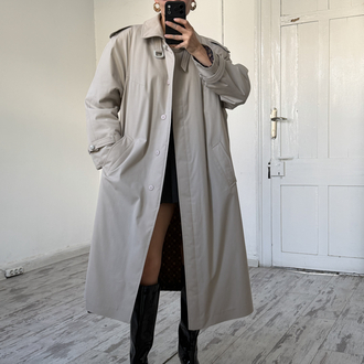 Alman Üretim İçi Dolgulu 3 Mevsim Maxi Trenchcoat