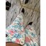 %100 Cotton Denim Dokuma Floral Harlem Pantolon