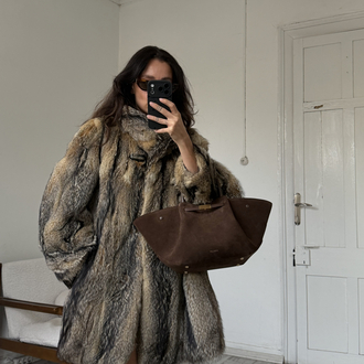Stroll %100 Orjinal Gerçek Kürk (Tavşan) Exclusive Kaban