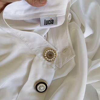 Lucia Germany Broş Detaylı Silky Touch Gömlek