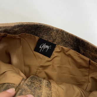 Gipsy %100 Gerçek Deri Taşlanmış Premium Etek