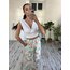 Alman Üretim Floral İnce Denim Harlem Pantolon