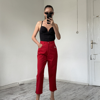 Alman Üretim %100 Cotton Bermuda Vintage Pantolon