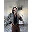 Kaşe Dokulu Hand Tailored Kadife Yaka Crop Blazer