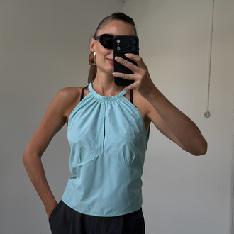 Custom Made Soft Tafta Sırt Detaylı Bluz