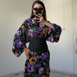 %100 İpek Custom Made Bel Fuları Hediyeli Elbise