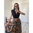 70s Dönem Floral Print Maxi Boy Premium Etek