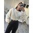 Roger Kent Basic Örgü Detaylı Oversize Boyfriend Kazak