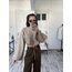%100 Cotton Bağlama Detaylı Crop Bluz