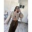 %100 Cotton Bağlama Detaylı Crop Bluz