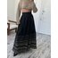 Çiçek İşlemeli Kedime Detaylı Exclusive Seri Maxi Etek