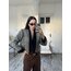 Kaşe Dokulu Hand Tailored Kadife Yaka Crop Blazer