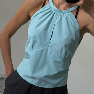 Custom Made Soft Tafta Sırt Detaylı Bluz