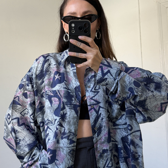 New Fast Germany %100 İpek (Taşlanmış) Maxi Kimono (Uzun) Gömlek