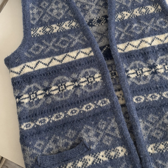 Saga Norveç Çift Yün Dokuma Unisex Premium Yelek