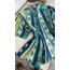 Ay Çiçeği Detalı Alman %100 Viscose Kimono Gömlek