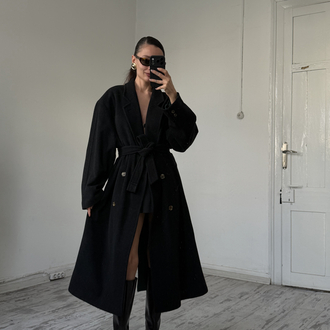 Ponte Royal %70 Merinos %10 Kaşmir İtalyan Exclusive Kuşaklı Kaşe Kaban