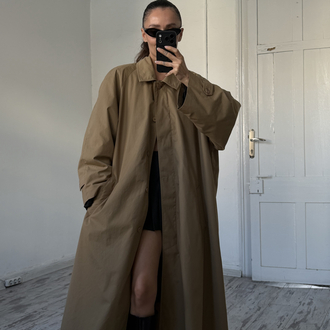 Novelti İtalyan 3 Mevsim Çıkarılabilir Kaşe Astar Detaylı Maxi Trenchcoat