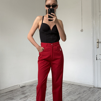 Alman Üretim %100 Cotton Bermuda Vintage Pantolon
