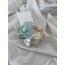 Hand Made Satin Touch Green Floral Toka
